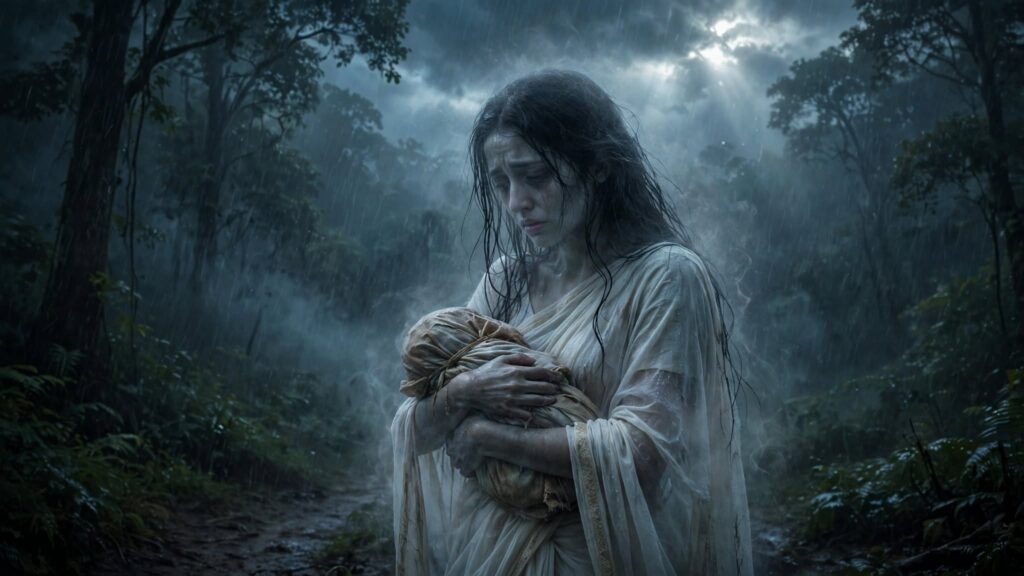 ghostly woman forest
